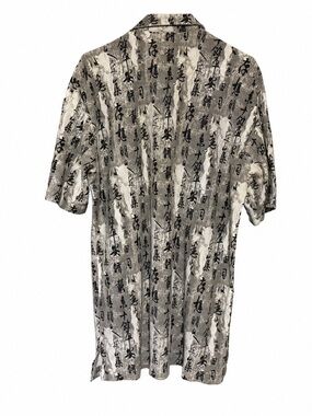 The Original Arizona Jean Co. Calligraphy Print Button Up Shirt L/G